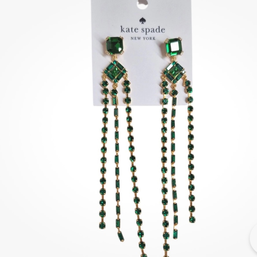 New Kate Spade Shimmy Fringe Earrings - Picture 7 of 8